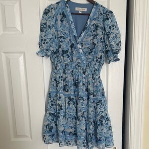 Taylor Blue Floral Mini Dress